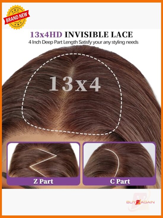 13x4 HD Lace Front Wig Synthetic Curly Wavy Long Glueless Full Head 26 Inch main image 6